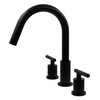 Novatto WALTZ Widespread 2-Handle Lavatory Faucet in Matte Black with Drain NBF-112MB-PUD